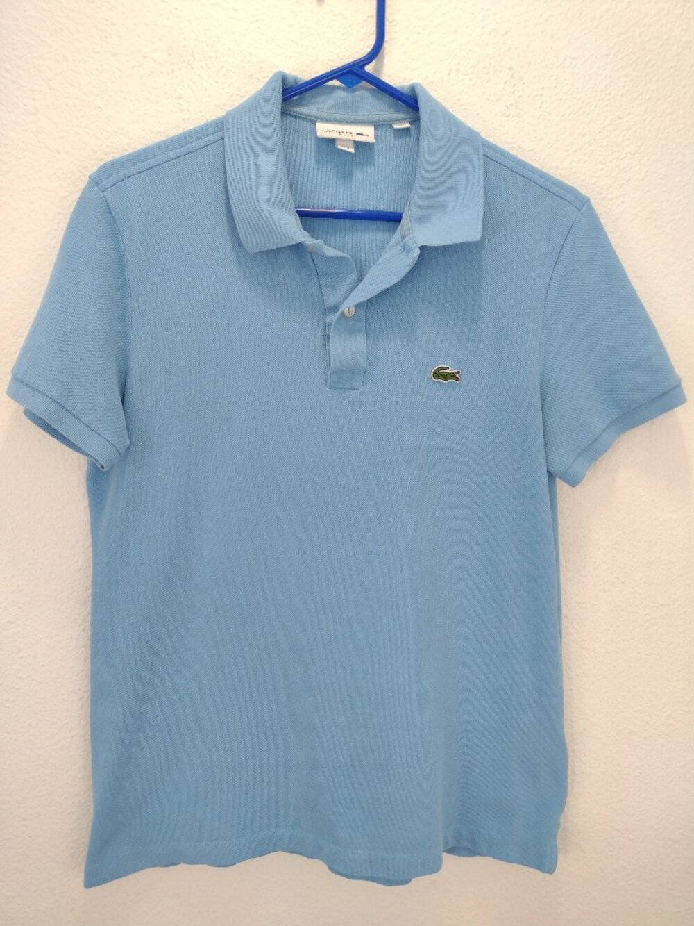 Lacoste Kids Boys Youth Polo Shirt Large Blue Slim Fit
